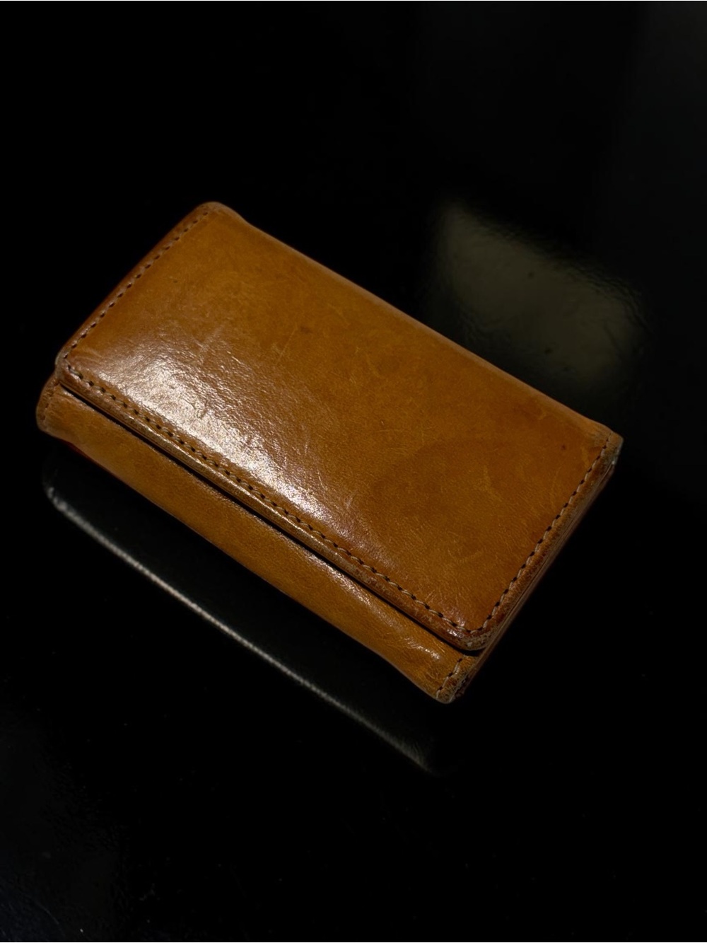 Vintage Blue Magic London Brown Leather Wallet Heritage Quiet Luxury